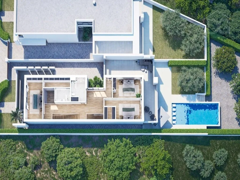Vue aérienne - Contemporary Villa with Pool in Bordeira, Faro