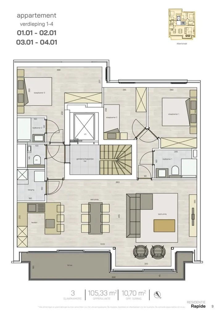 Appartement 3 chambres à Middelkerke