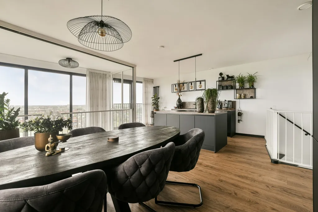 Salle à manger - Modern Maisonnette with Panoramic View in Almere