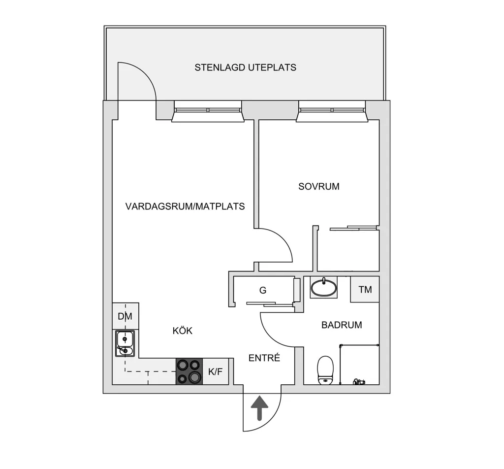 Floor Plan - Apartment with Garden in Central Guldläge
