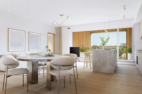 Dining Room - Apartment with Sauna and Balcony in Kristiine