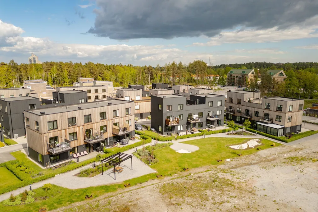 Aerial - Modern Flat with Balcony in Källtorp, Västerås