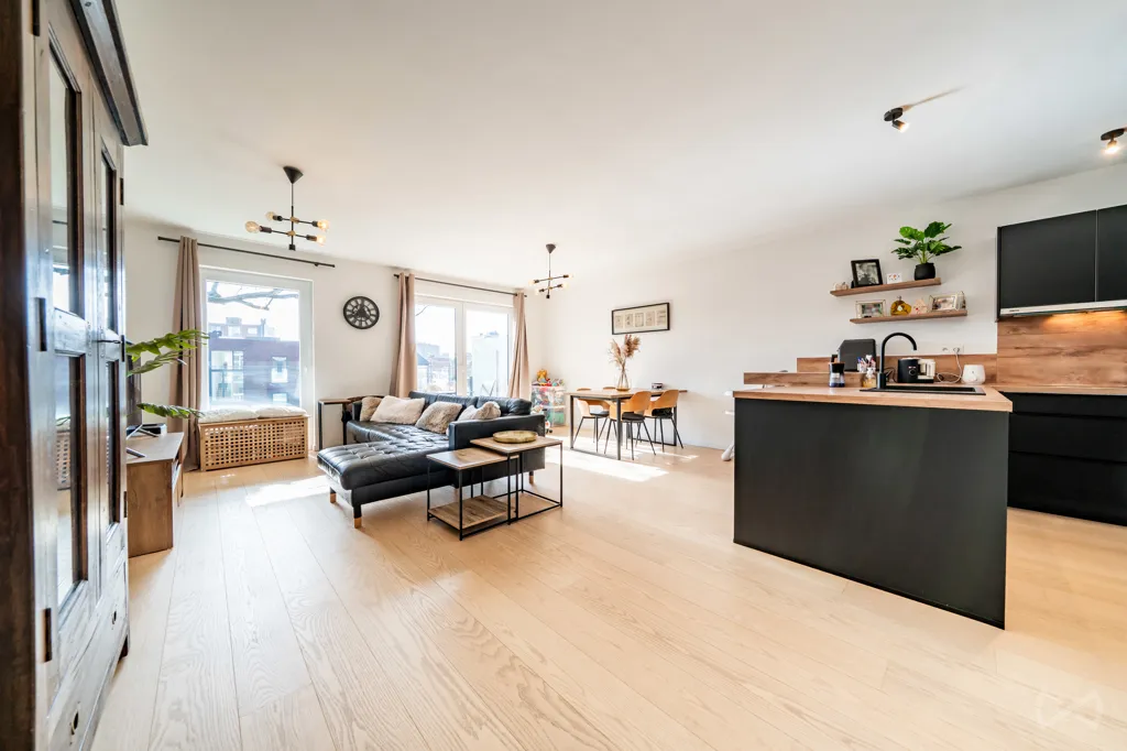 Living Room - Modern Apartment with Terrace in Waremme