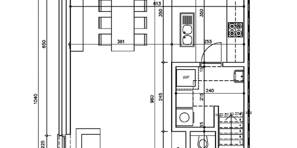 Plan - Maison Moderne à Adegem avec 3 Chambres