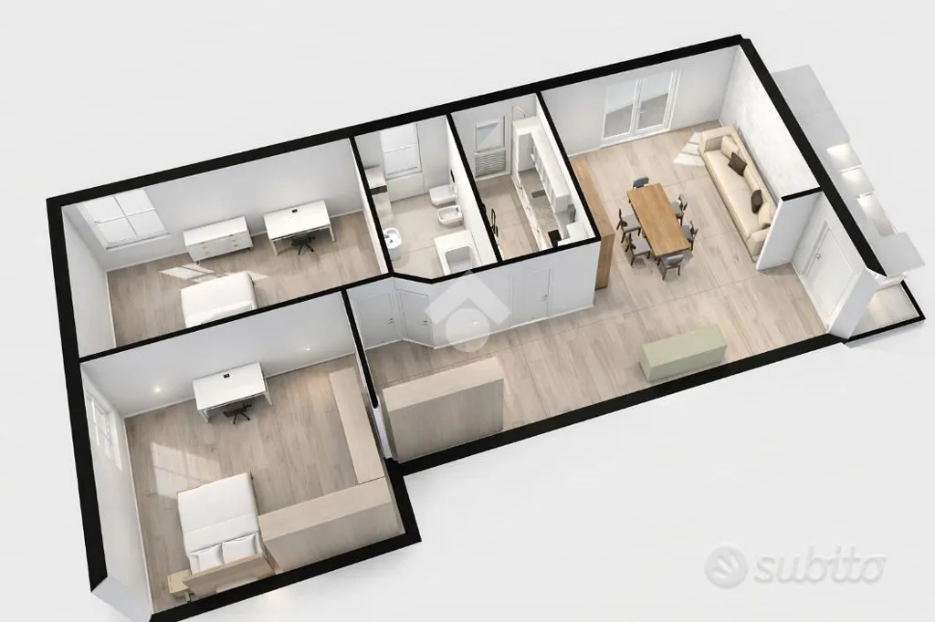 Plaan - Trilocale with Private Box in Cantù