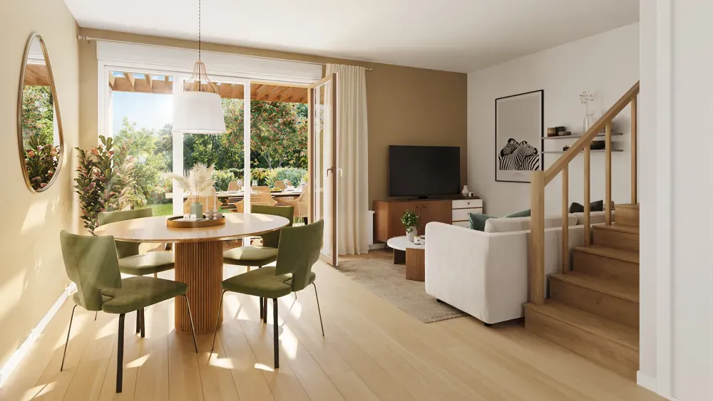 Dining Room - Duplex Apartment with Cathedral Living in Cogolin
