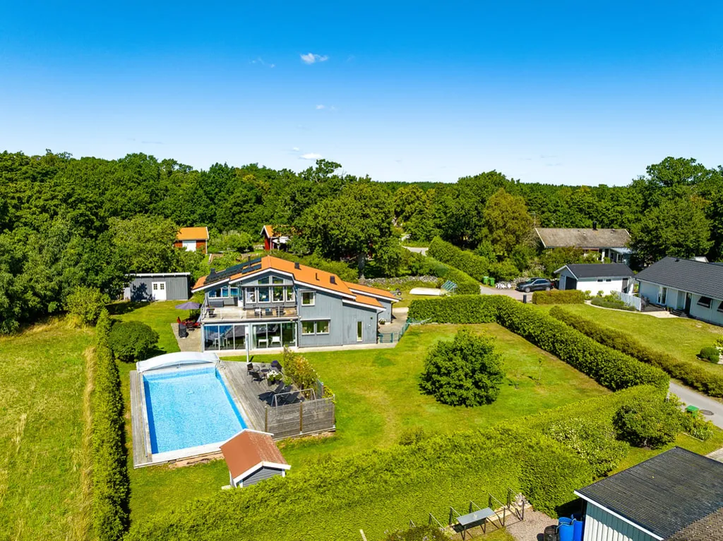 Vue aérienne - Architectural Villa with Sea View in Kalmar