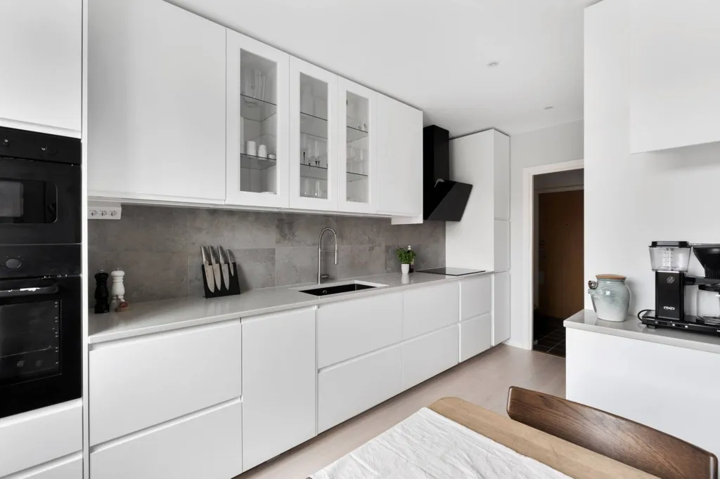 Köök - Modern Flat with Balcony in Karlshamn
