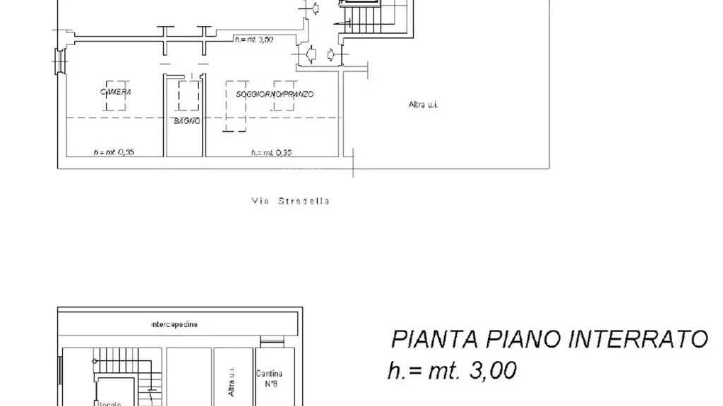 Planimetria - Rear-Facing Mansard Flat with Balcony in Turin