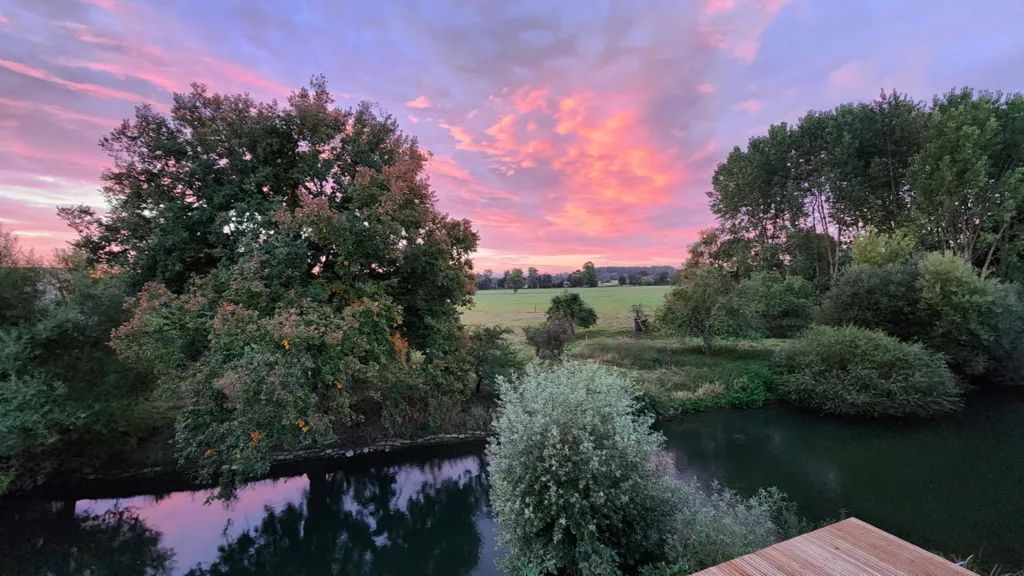 Jardin - Loft Rénové avec Vue sur L'Illwald près de Sélestat