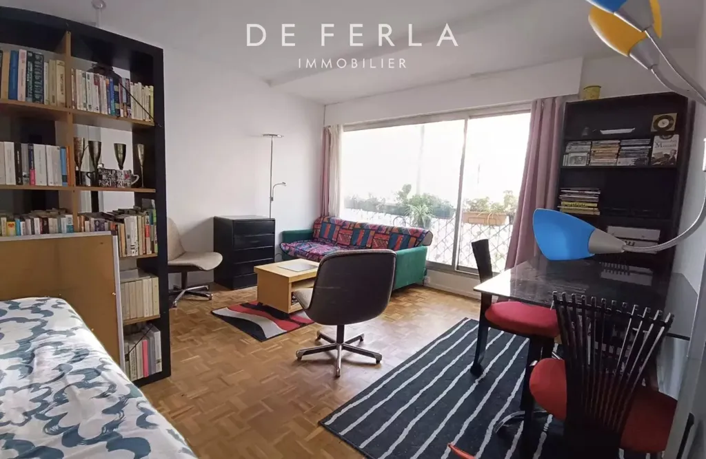 Séjour - Duplex Atelier d'Artiste avec Vue Tour Eiffel à Paris
