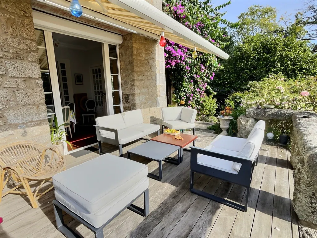 Terrasse - Maison historique avec parc sur les hauteurs de Pont-Aven