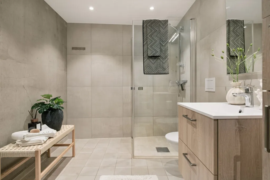 Salles de bain - Modern 2-Bedroom Flat with Lift in Trondheim