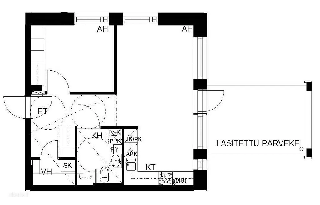 Plan - Bright Apartment with Balcony in Rekola, Vantaa