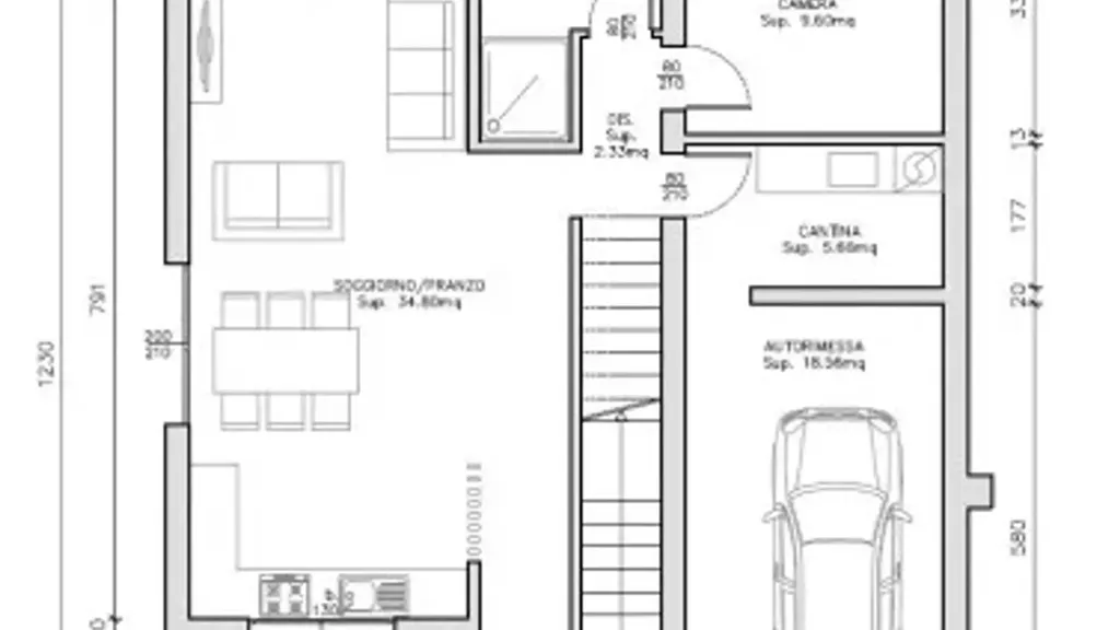 Plan - New Villa with Green Features in Modena