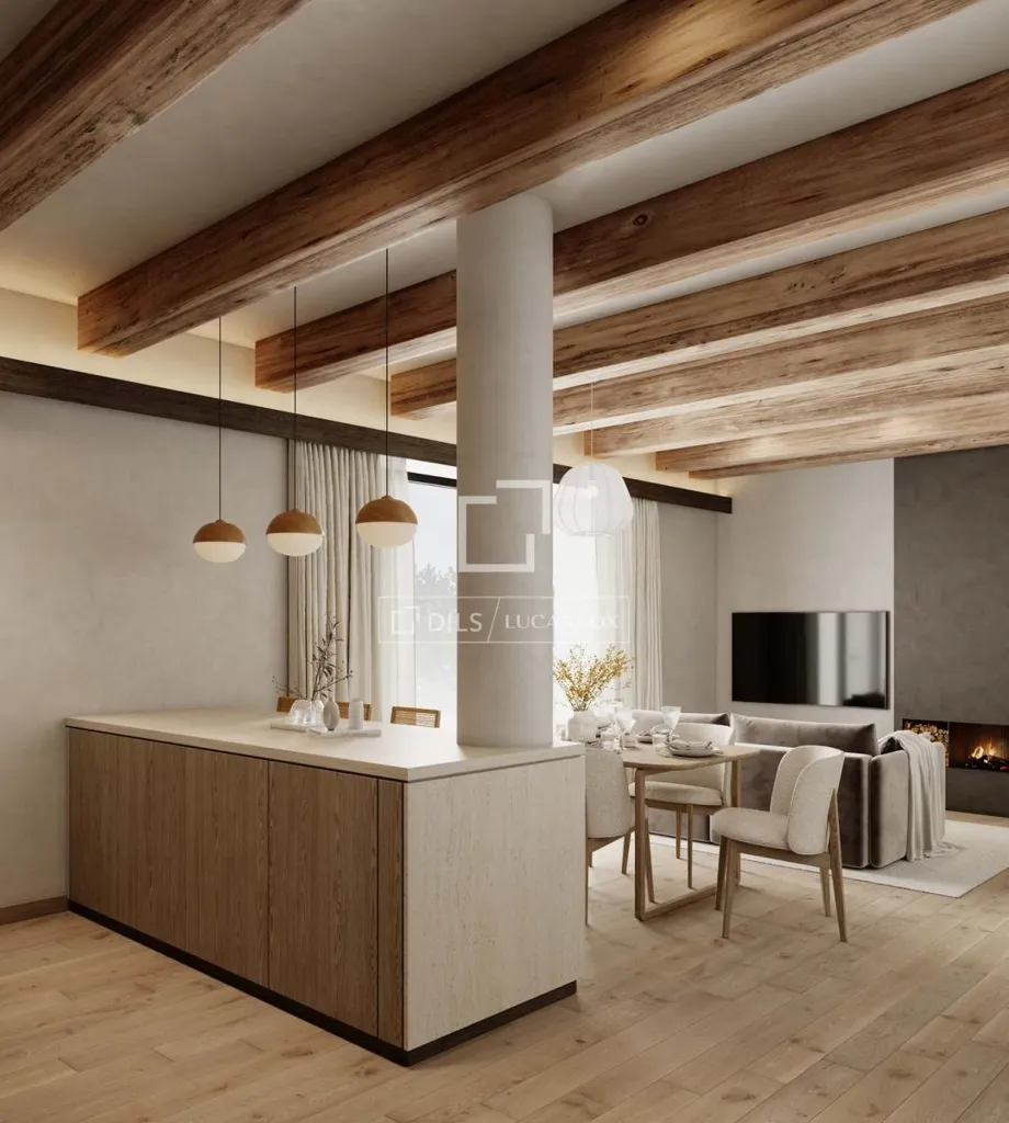 Köök - Apartment with Balcony in Puigcerdà