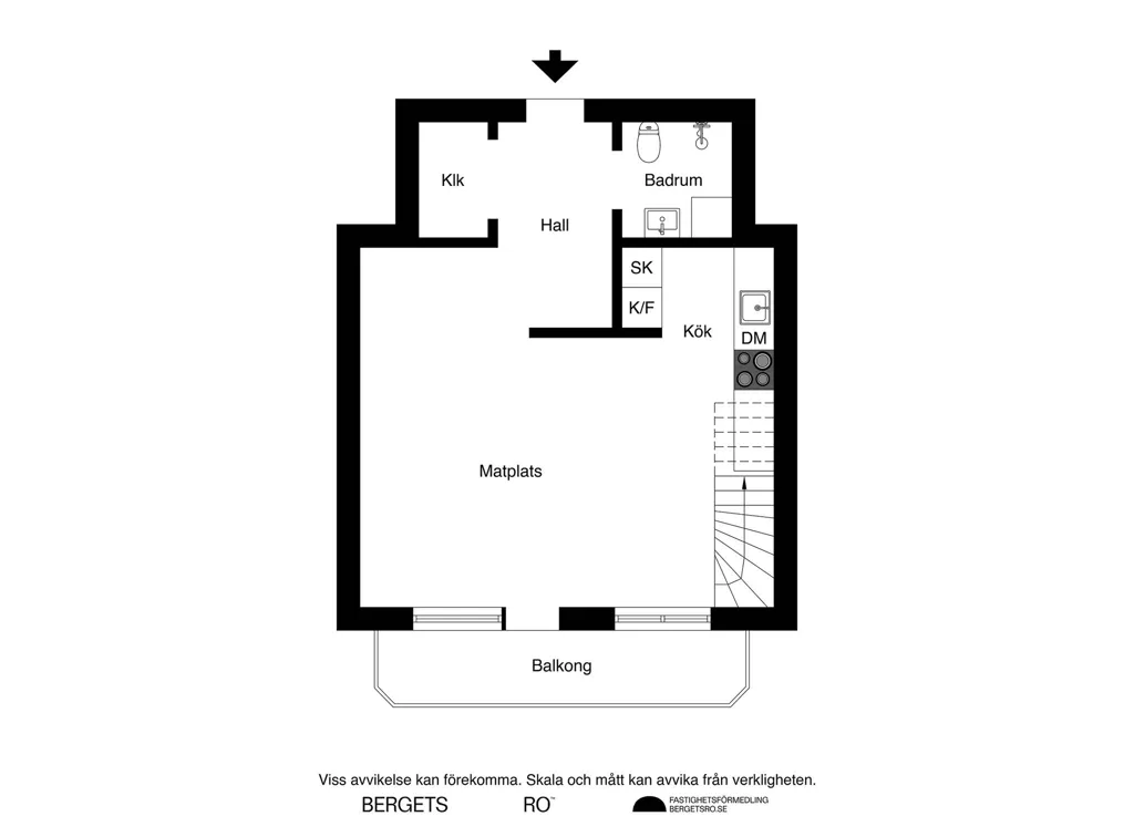 Planimetria - Loft Apartment with South Balcony in Södermalm