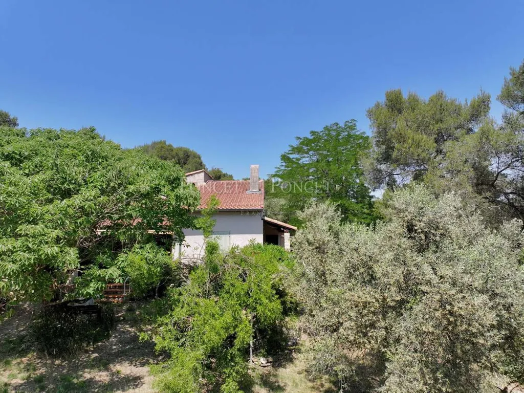 Vue aérienne - Maison de Luxe avec Piscine à Nîmes