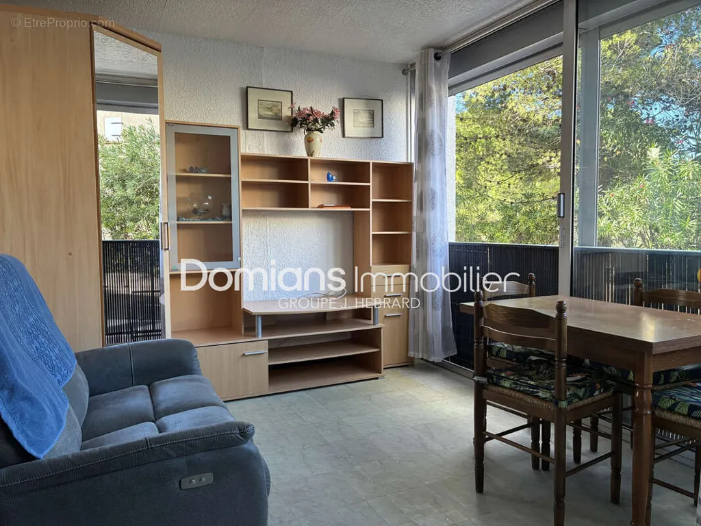 Séjour - Studio T1 Bis avec Loggia à Argelès-sur-Mer