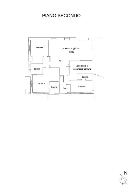 Plan - Quadruplex with Central Location in Brescia
