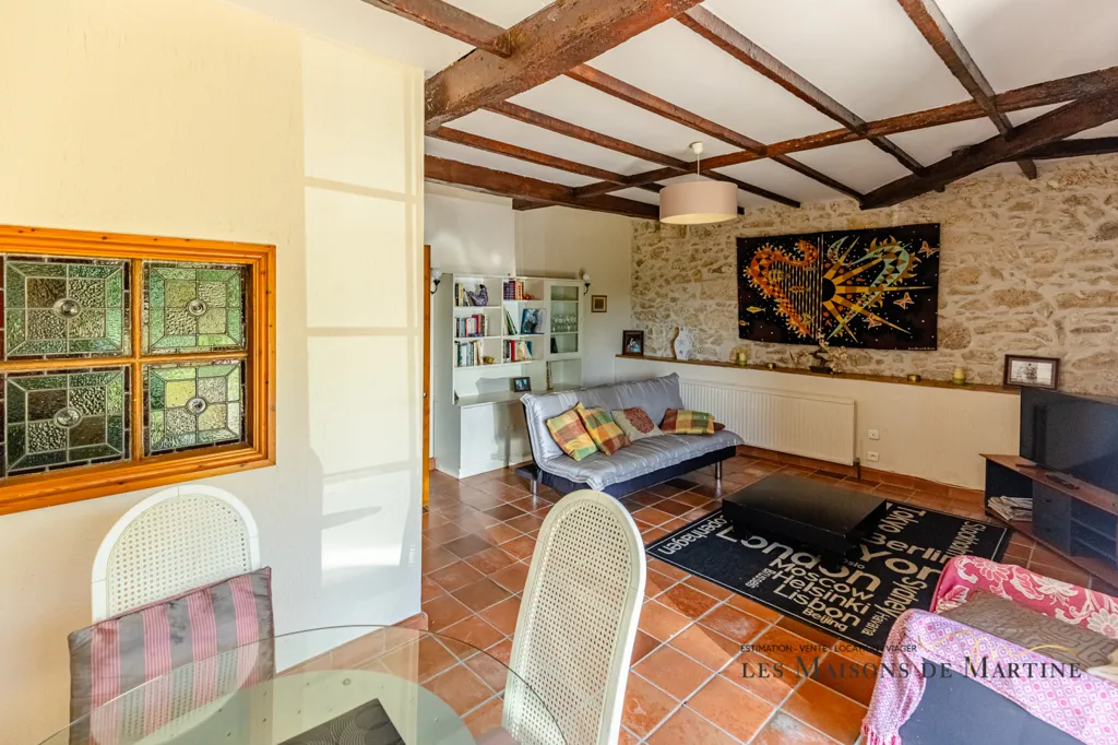 Living Room - Character House with Pool in Mauvezin, Gers