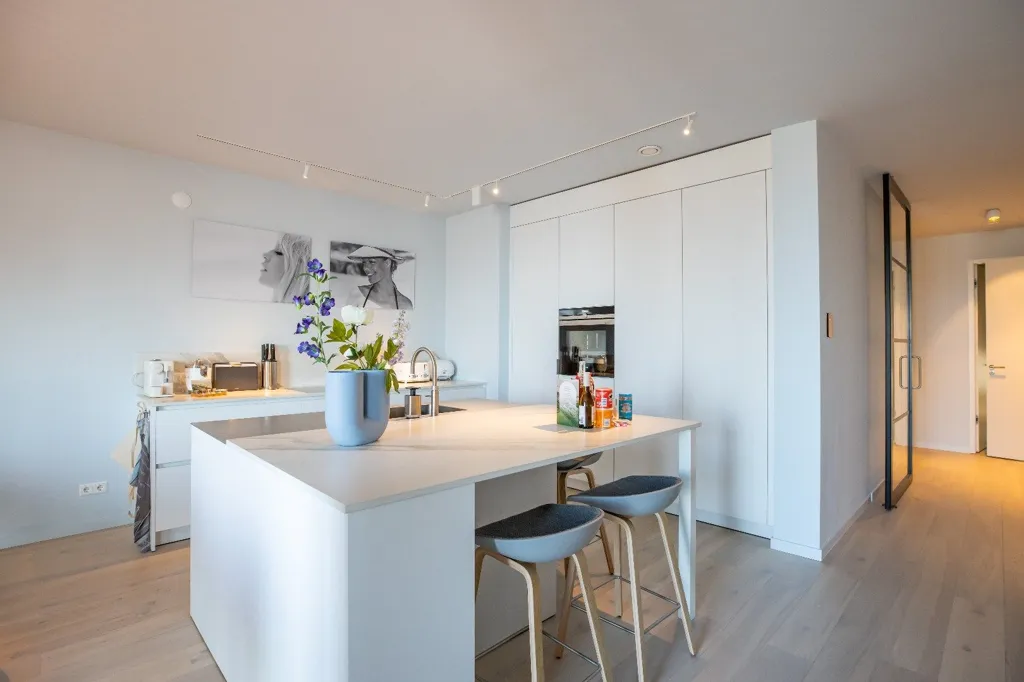 Köök - Modern Apartment with Sea View in Cadzand