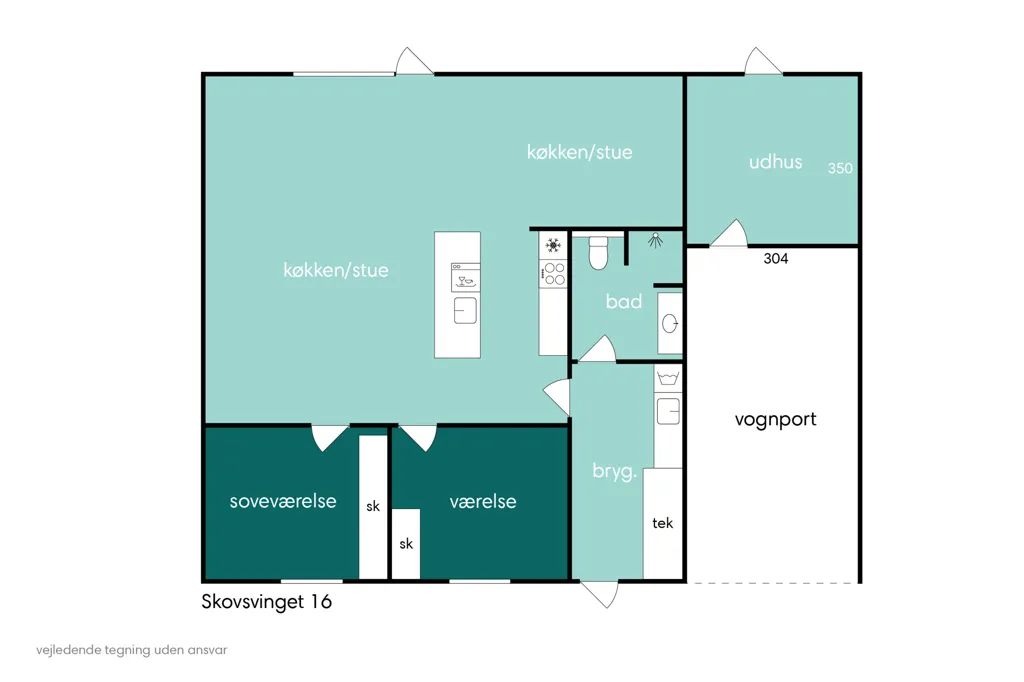 Plan - Maison 3 pièces à Slagelse