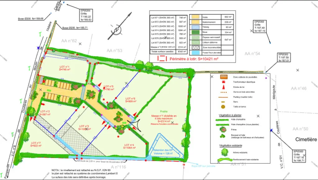 Planimetria - Eco-Lot with 1000m² in Rural Setting