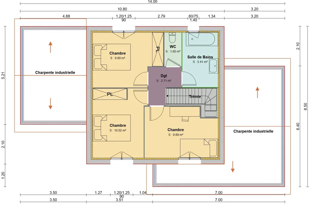 Plan - Maison Neuve 4 Pièces avec Jardin à Solaize