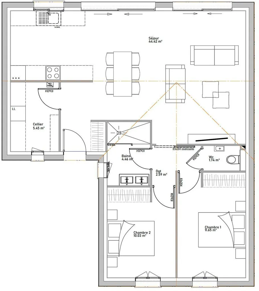 Floor Plan - New House with Land in Saintes