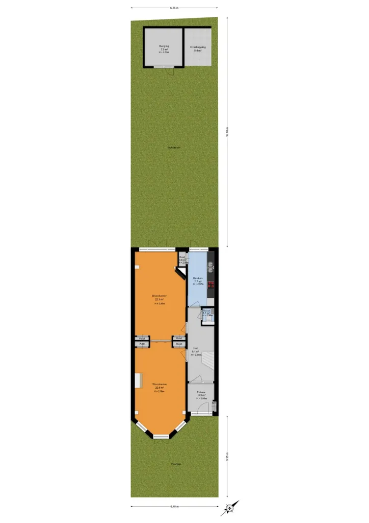 Plaan - 5-toaline maja asukohas Rijswijk (ZH)
