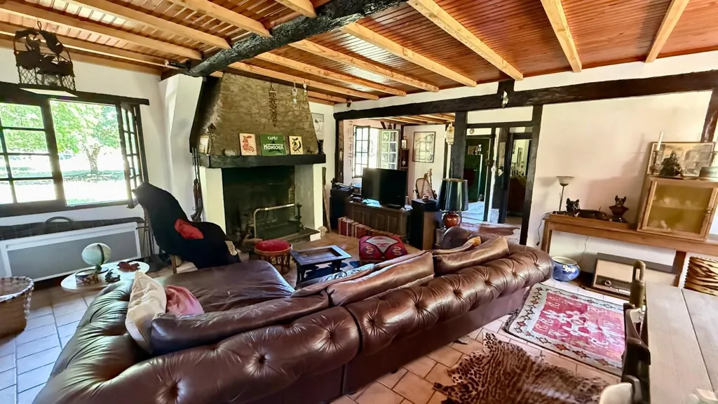 Soggiorno - Landaise House with Gîte in Calen