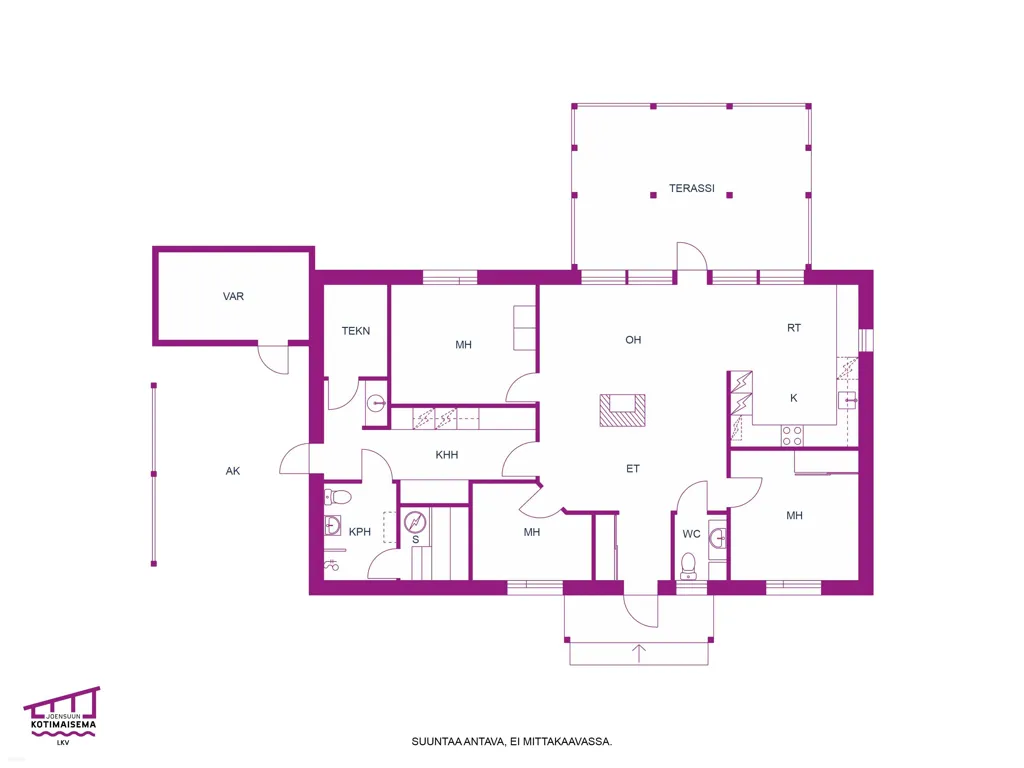 Planimetria - Modern Detached House with Sauna in Joensuu
