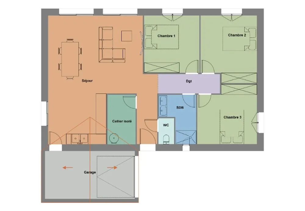 Planimetria - Eco-Designed House with Garden in Pont-l'Abbé