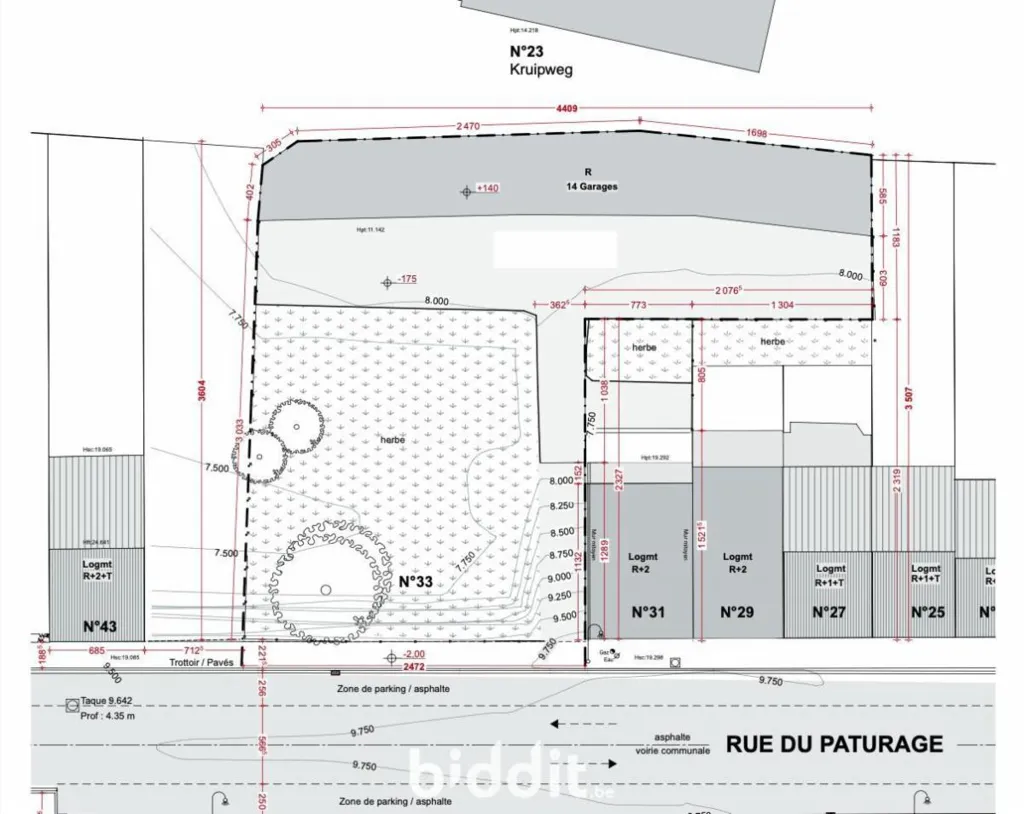 Plaan - Development Plot for Apartments with Parking in Brussels