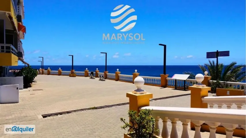 Terrace - Furnished Apartment with Seafront Access in Taliarte