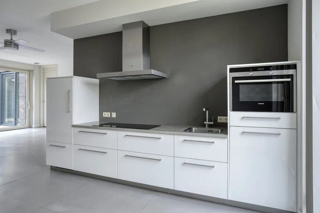 Köök - Modern Flat-Plan House with Patio in Kapelle