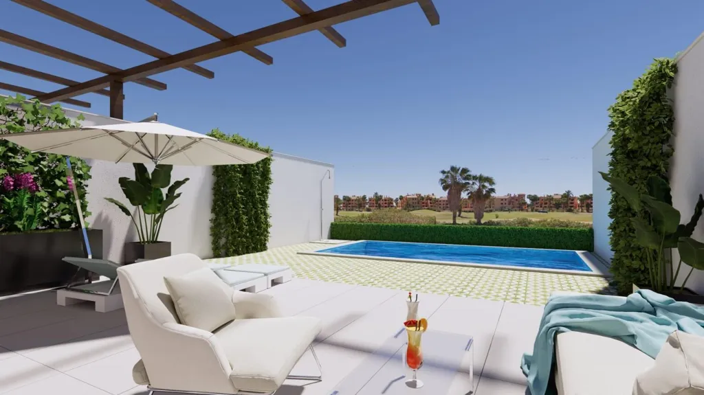 Piscine - Semi-Detached Villa with Pool in Los Alcázares