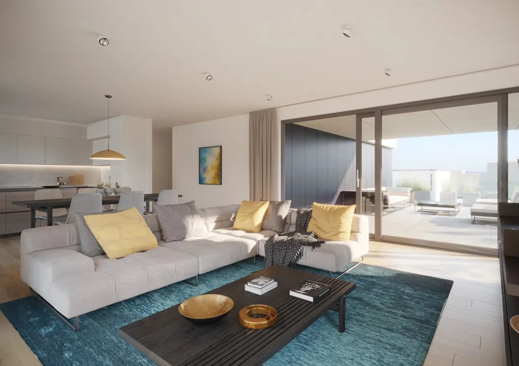 Soggiorno - Penthouse with Parking in Bertrange
