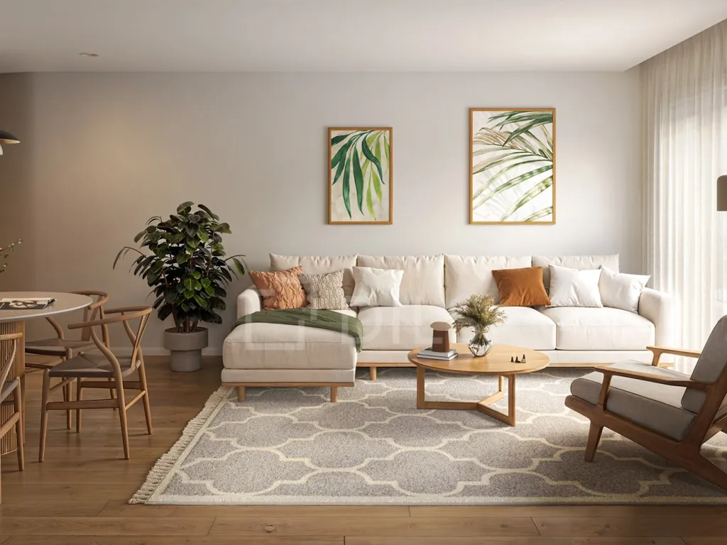 Séjour - T2 Apartment with Terrace in Vila Nova de Gaia