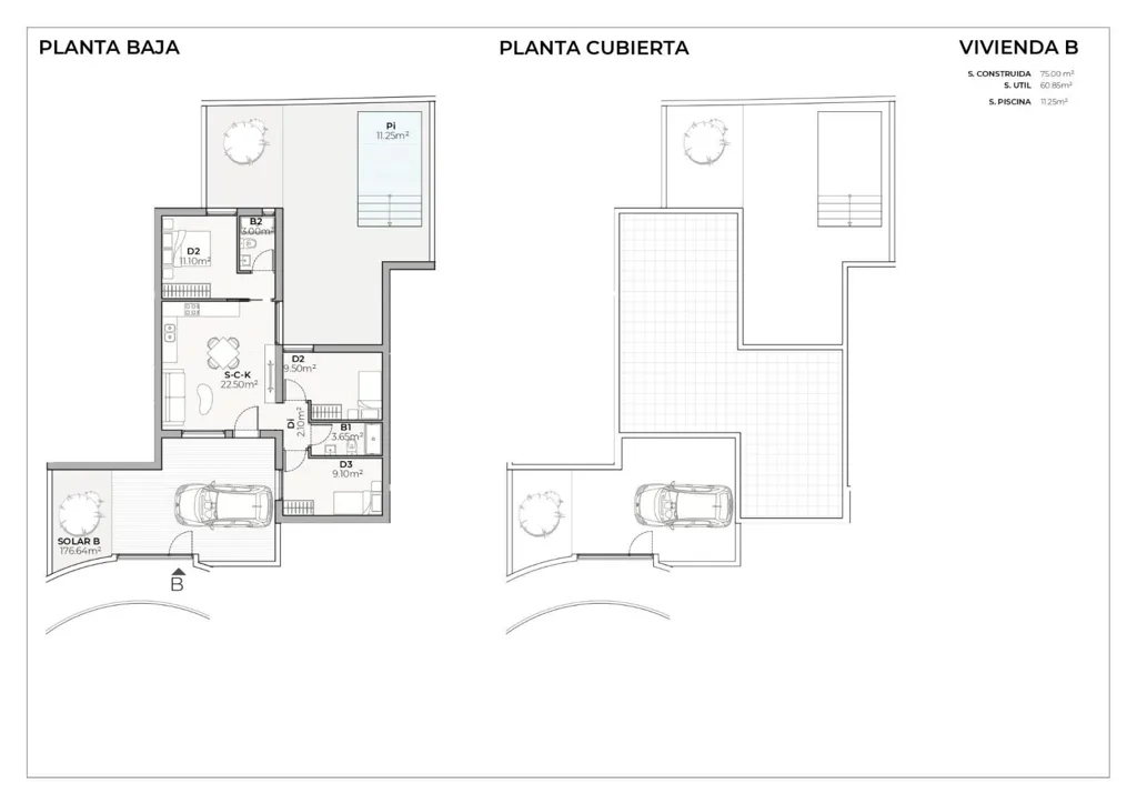 Semi-Detached Villa with Pool in Mazarrón