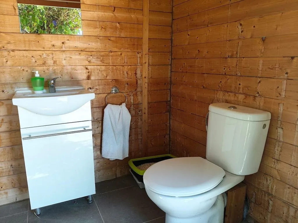 Salles de bain - Rustic House with Pool in Olesa de Montserrat