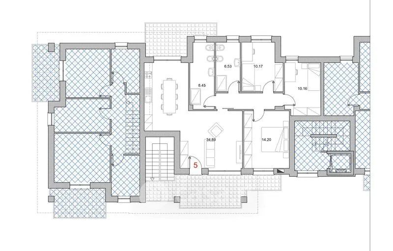 Planimetria - Exclusive Triplex with Terraces in Schio
