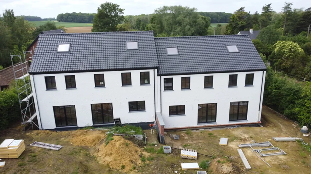Aerial - New Low-Energy Villa with Terrace in Lasne