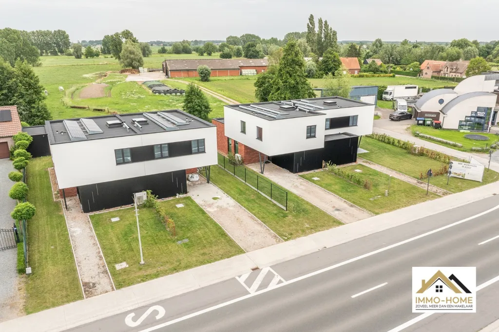 Õhuvaade - Modern House with Solar Panels near Lokeren