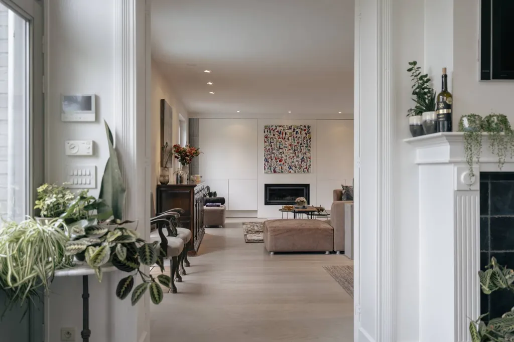 Séjour - Maison Art Déco avec Piscine à Waregem