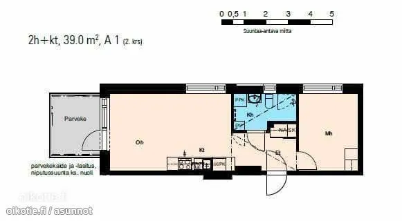 2-toaline korter asukohas FI