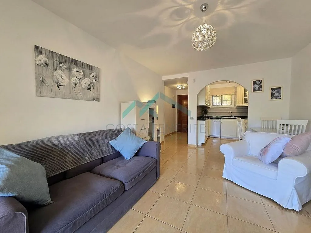 Living Room - 1-Bedroom Apartment with Pool in Palm Mar