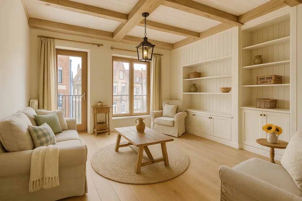 Séjour - Appartement Moderne avec Deux Terrasses à Bruges