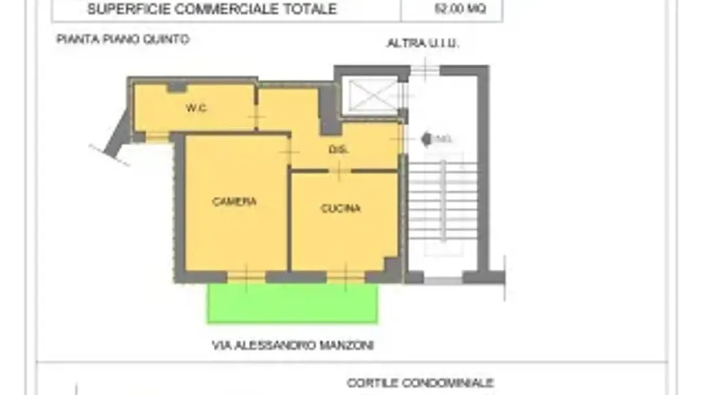 Plan - Balconied Apartment in San Giuliano Milanese
